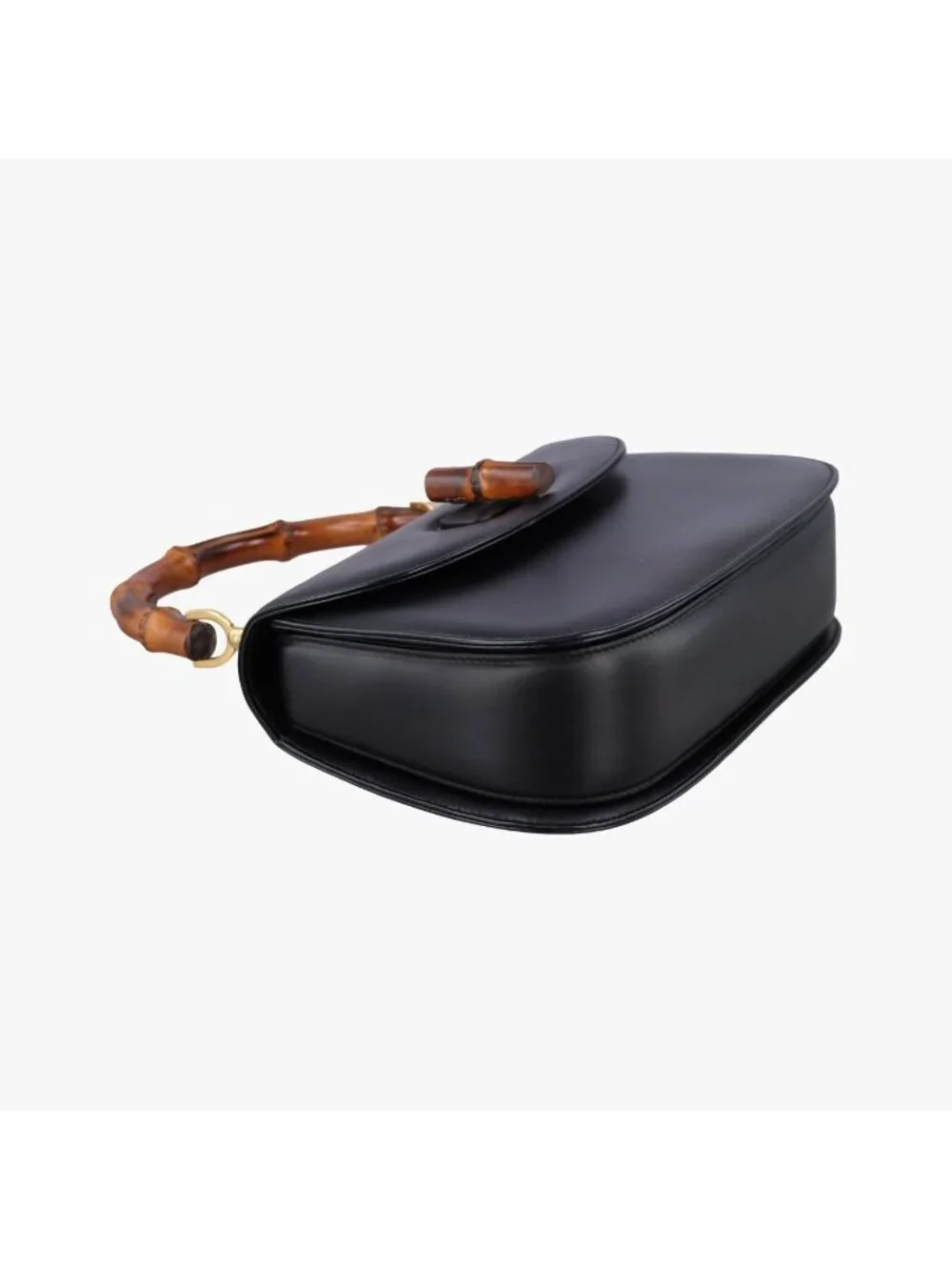 Gucci Bamboo Black Leather Handbag